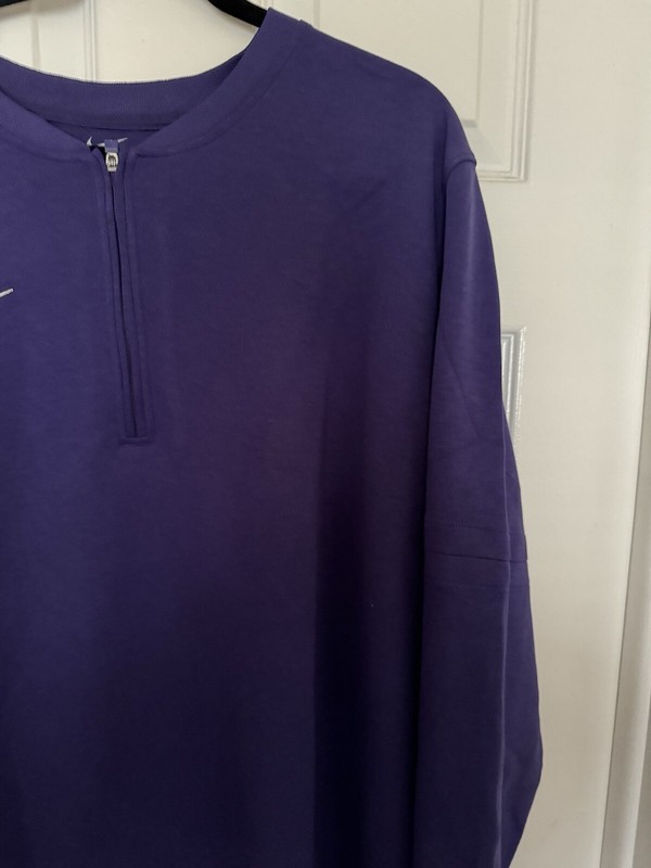 Nike Dri-FIT TEAM Men’s XL Long-Sleeve 1/2-Zip Top Purple/White DV6751-566 NEW gallery