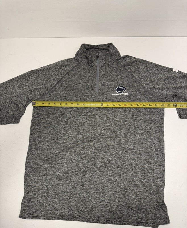 Penn State Under Armour HeatGear 1/4 Zip Pullover Mens L Gray Athletic Jacket gallery