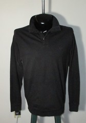 CHAPS Black Long Sleeve V-Neck Button Jersey Size L NWOT