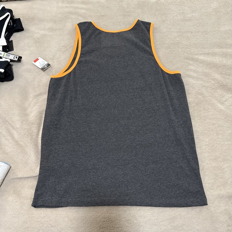 Carbon Rue 21 Men’s Large Tank Top Gray Orange Animal Print Composition Notebook gallery