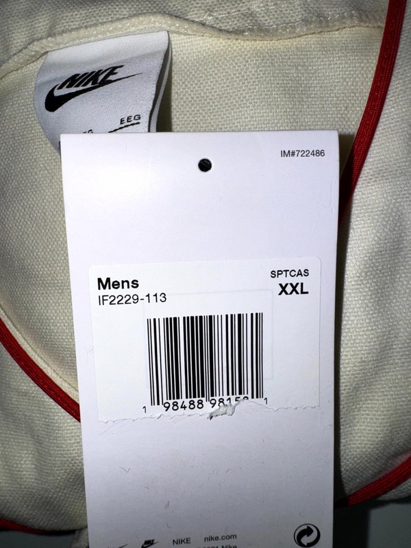 Nike Life Short Sleeve Vintage Sport Top Mens 2XL Beige Drop Shoulder Athleisure gallery
