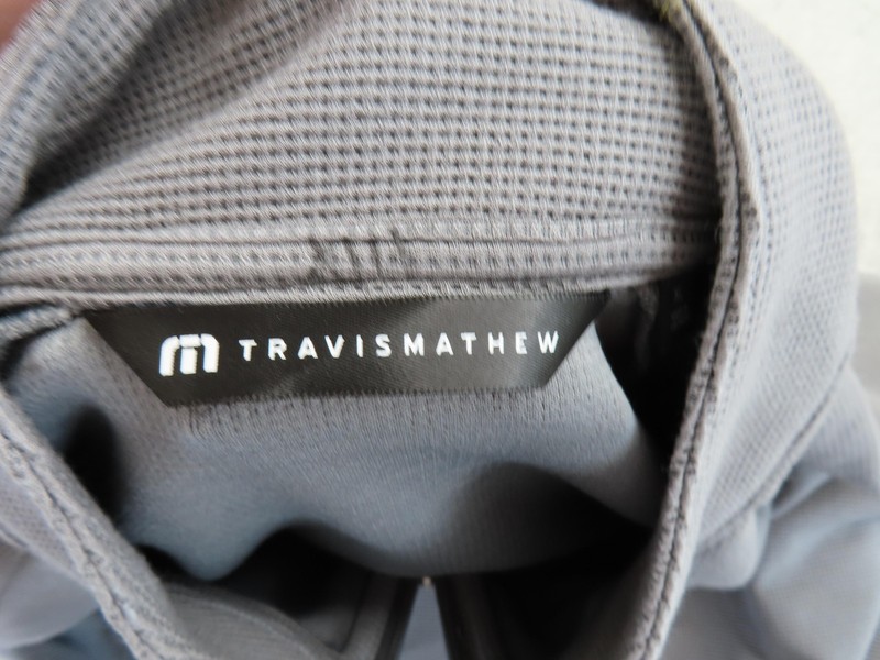 Travis Mathew Pullover Mens XL Gray Performance Waffle 1/4 Zip Golf Sweatshirt gallery