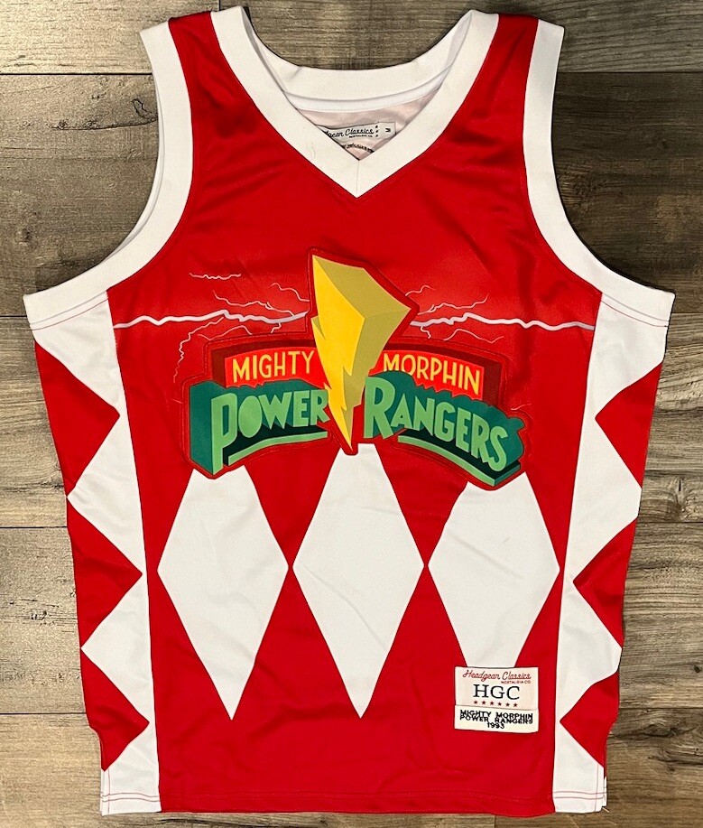Power Rangers Mighty Morphin Headgear Classics Embroidered Tank Top Jersey M gallery