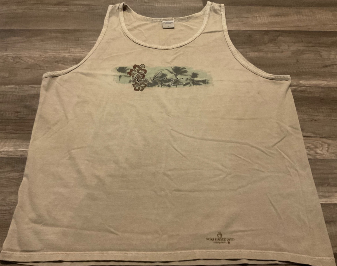 VINTAGE CRAZY SHIRTS HAWAII KONA DYED LAHAINA MAUI TANK TOP ( MENS XL ) DISTRESS gallery