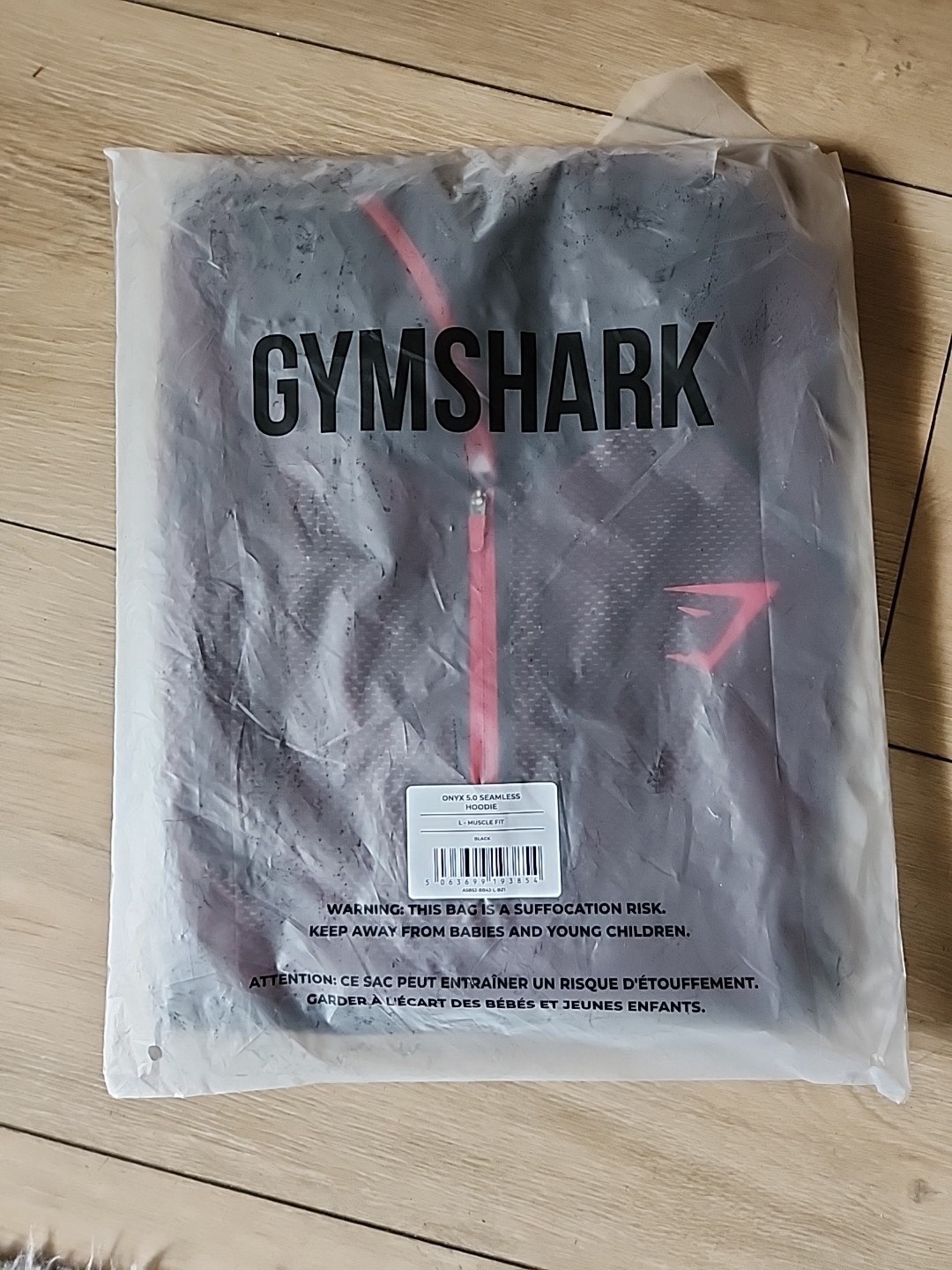 Gymshark Onyx 5.0 Seamless Muscle Fit Hoodie Black/Carmine Red L Ships Now gallery