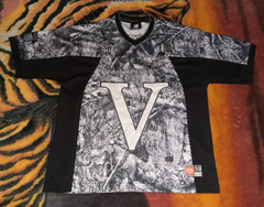 SUICIDEBOYS~Woodland Camo Razor Football Jersey~Size Large~Black/White/Grey 59💀