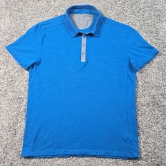 Icebreaker Polo Shirt Mens Medium Blue 100% Wool Short Sleeve Golf Casual