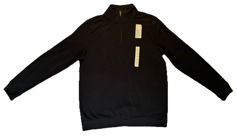 Croft & Barrow Men’s Black Medium 1/4 Zip Extra Soft Fleece Pullover Sweater New gallery