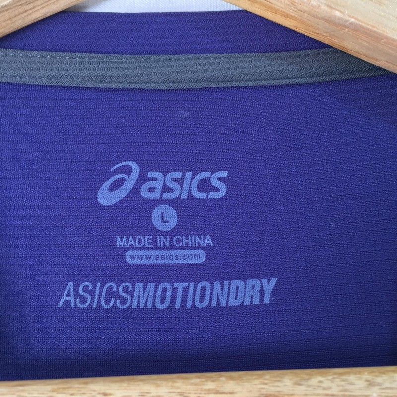 Asics T-Shirt Mens Size L Purple MotionDry Lightweight Running Gym 138077 gallery
