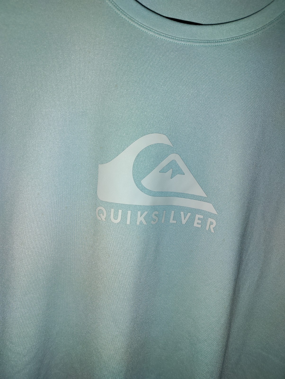 Quicksilver Long Sleeve Quick Dry Surfing Shirt Light Blue Mens Small 36" Chest gallery