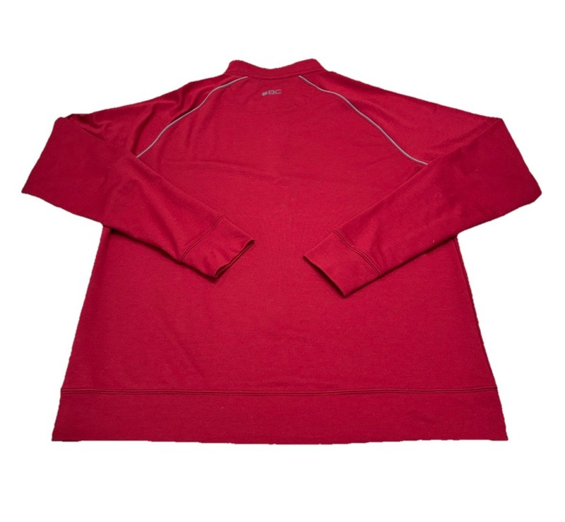 Black Clover Men’s Red 1/4 Zip Golf Pullover Size Large Lightweight Live Lucky gallery