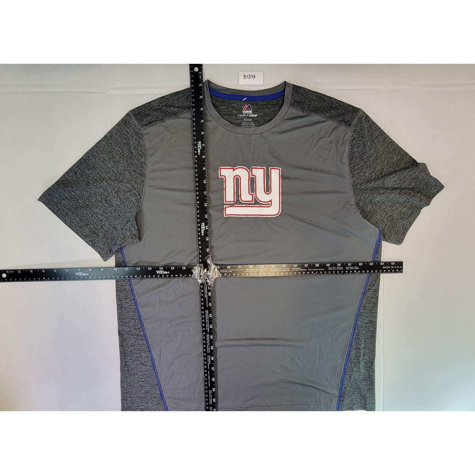 Majestic Mens New York Giants Cool Base Short Sleeve T Shirt XL Gray NFL gallery