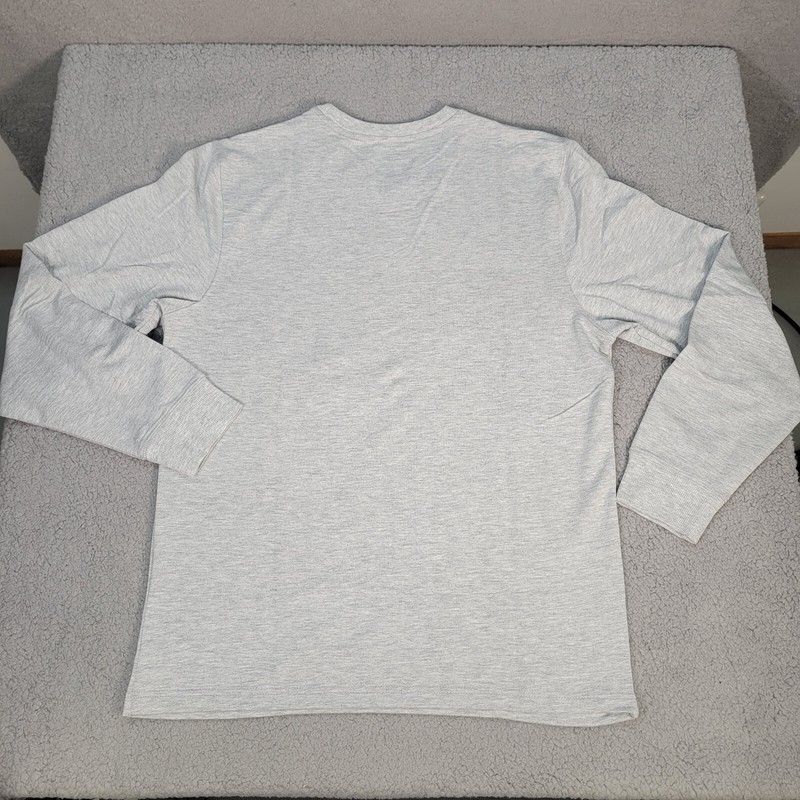 NWT Members Mark Long Sleeve Lounge Tee Light Gray Men’s Medium gallery