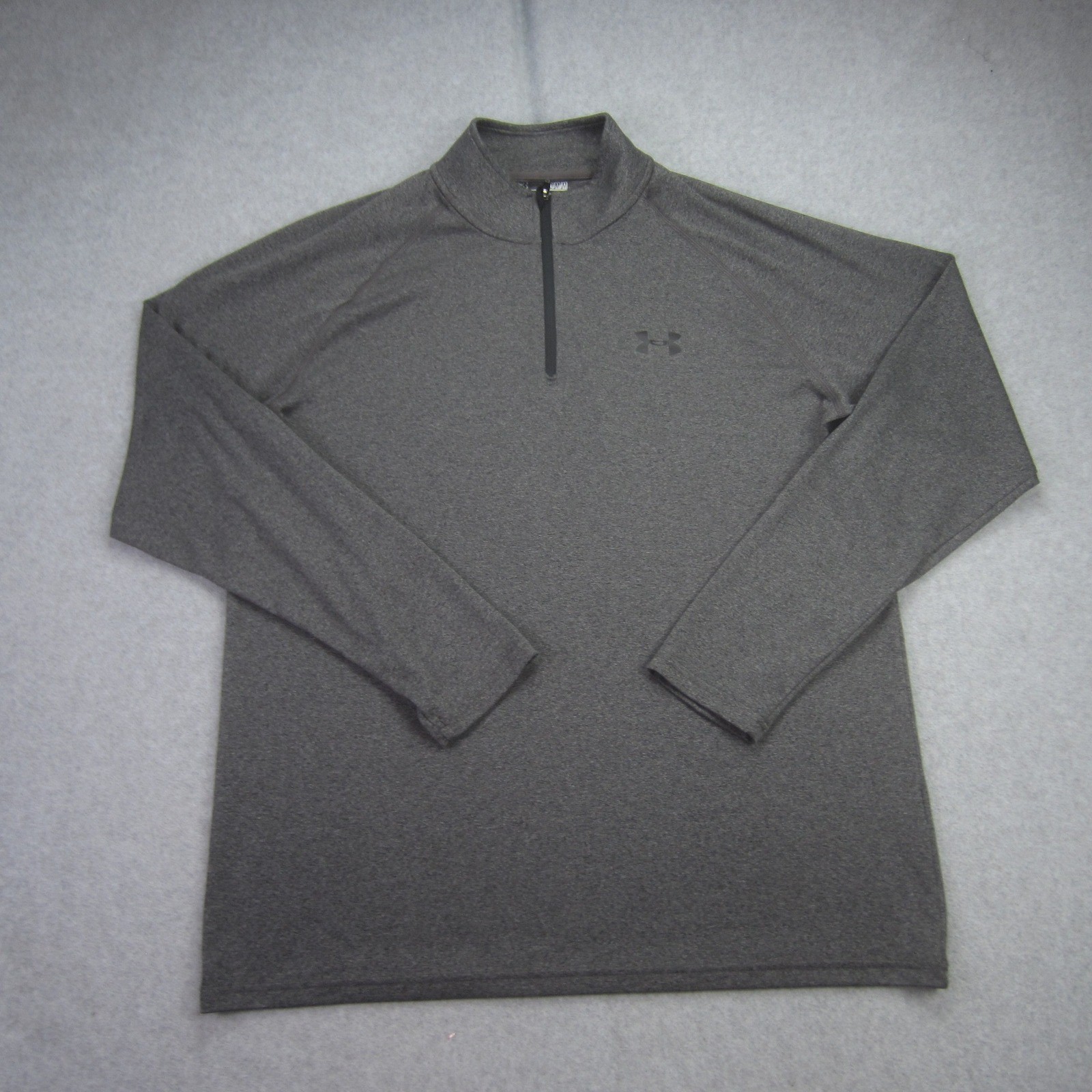 Under Armour Pullover Mens Medium Gray Heatgear Loose Fit 1/4 Zip Long Sleeve gallery
