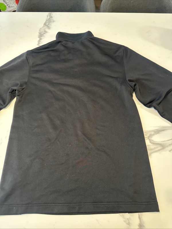 Adidas Quarter Zip Black And Red Pullover Size S gallery