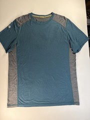 Smartwool Men’s L Active Ultra lite Tech Tee Merino Wool Blend Short Sleeve Teal