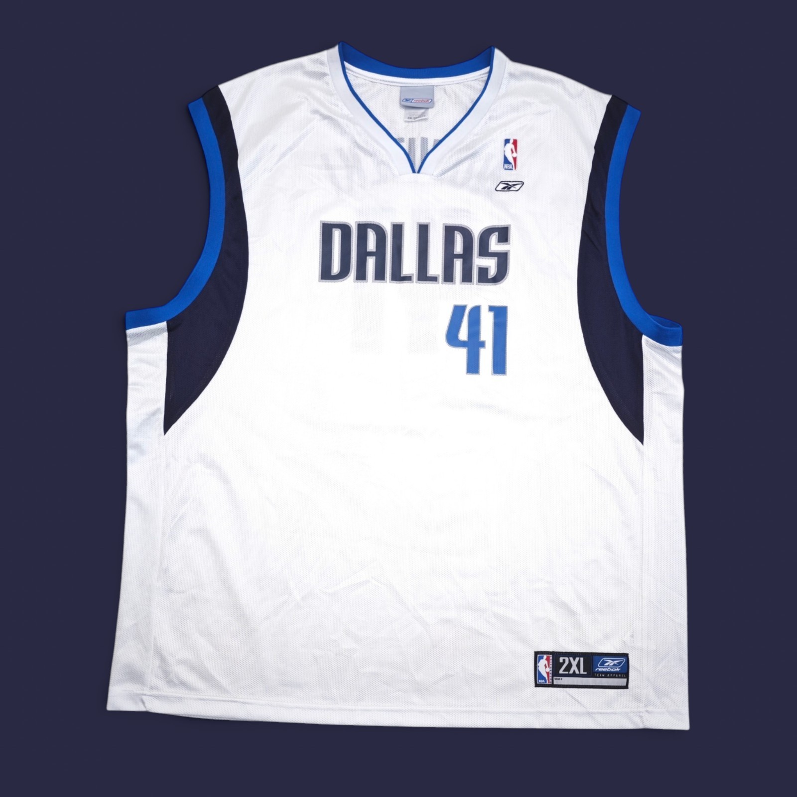 Dallas Mavericks #41 Dirk Nowitzki Reebok NBA Jersey Vintage Basketball Size 2XL gallery