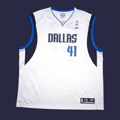 Dallas Mavericks #41 Dirk Nowitzki Reebok NBA Jersey Vintage Basketball Size 2XL