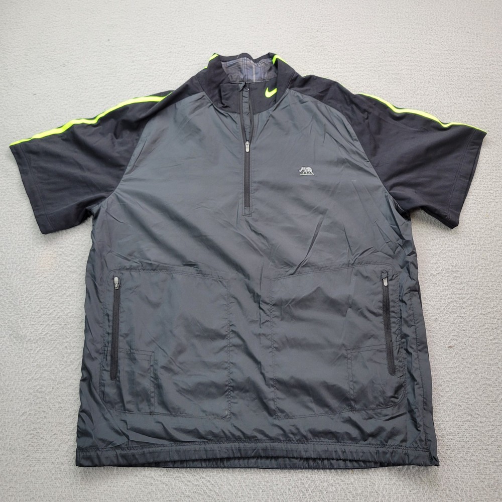 Nike Golf 1/4 Zip Pullover Mens Large Gray Performance Embroidery Zip Elephant