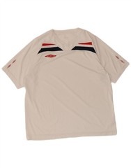 Umbro Mens T-Shirt Top Large White Colourblock Polyester BN06
