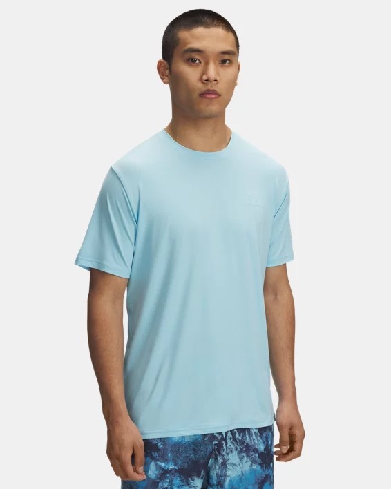 NWT Under Armour Rush Vanish Enery Printed Blue Short-Sleeve T-Shirt Large gallery