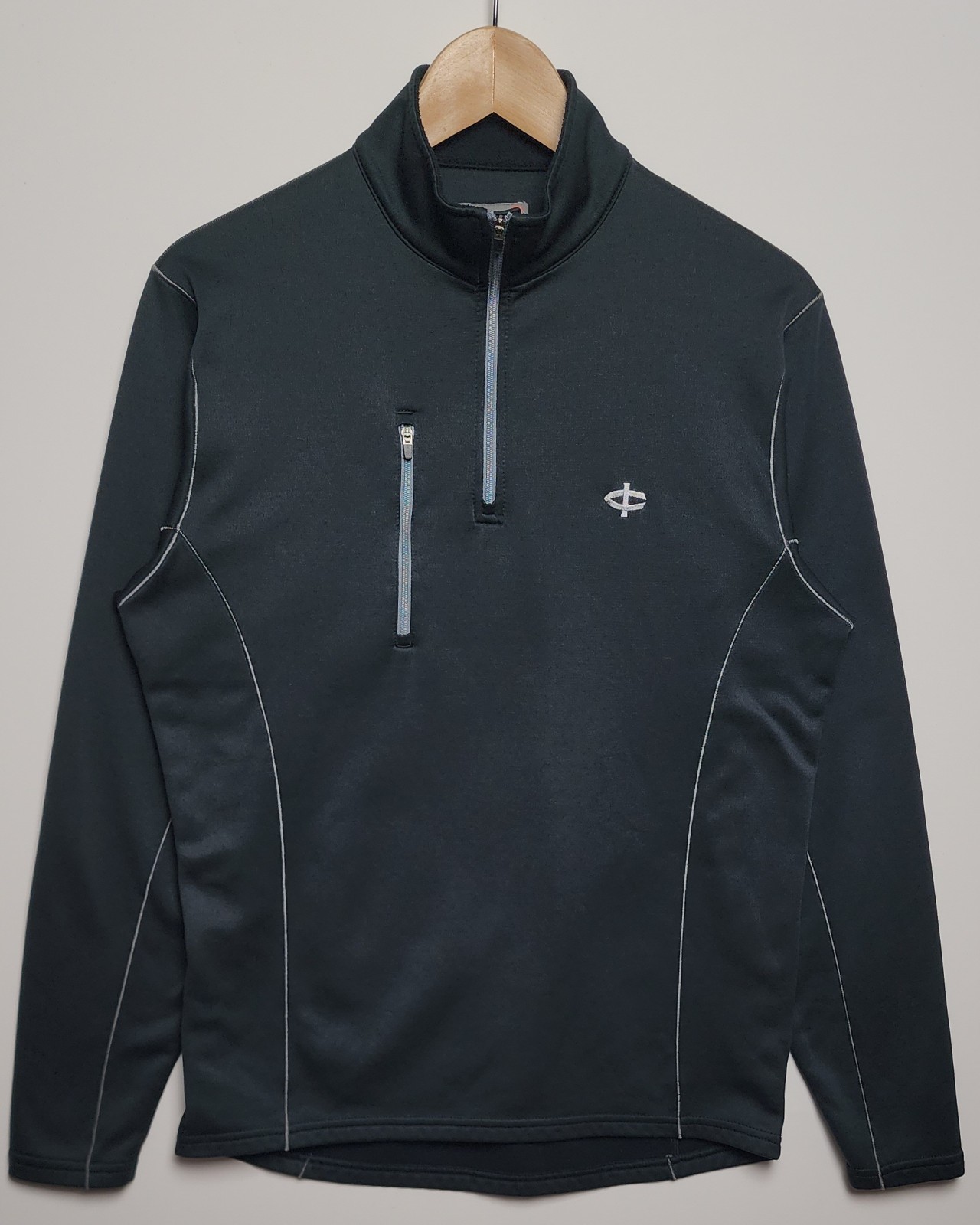 Peter Millar Element 4 Warmth 1/4 Zip Pullover Men's Small Black Fleece Lined gallery