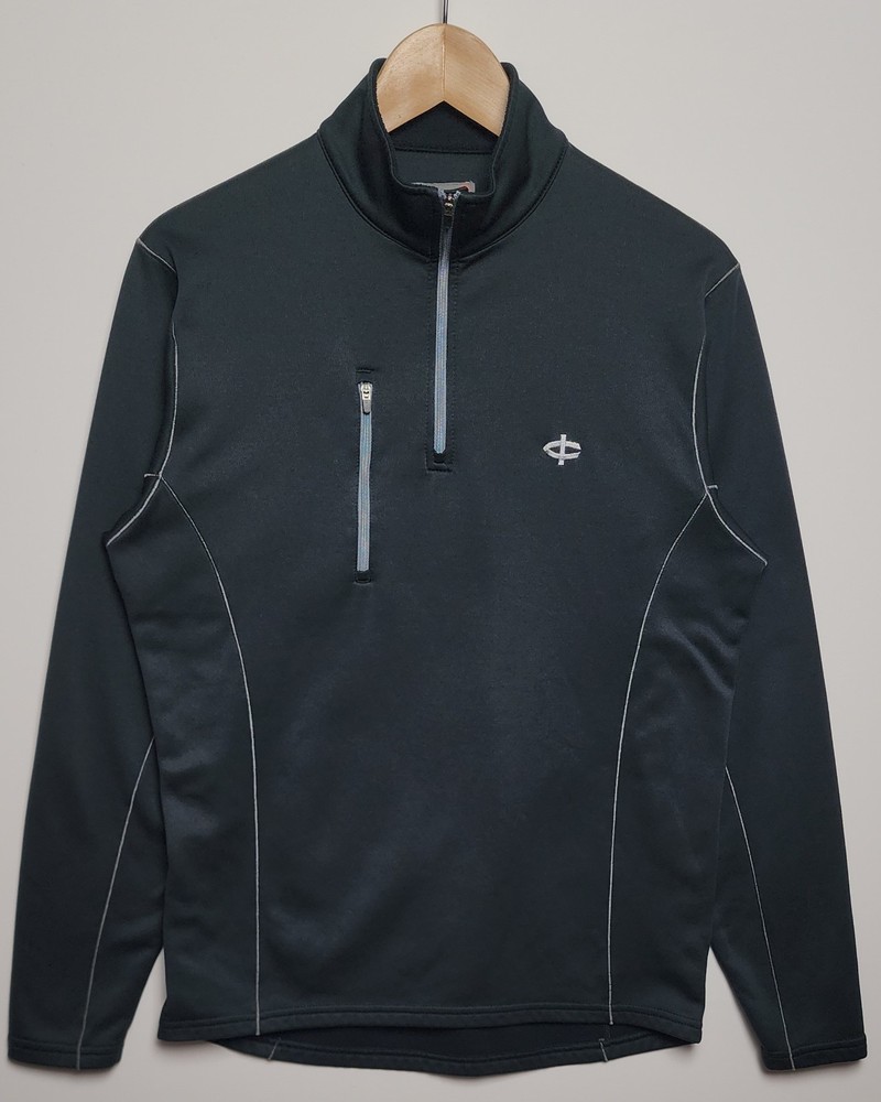 Peter Millar Element 4 Warmth 1/4 Zip Pullover Men's Small Black Fleece Lined