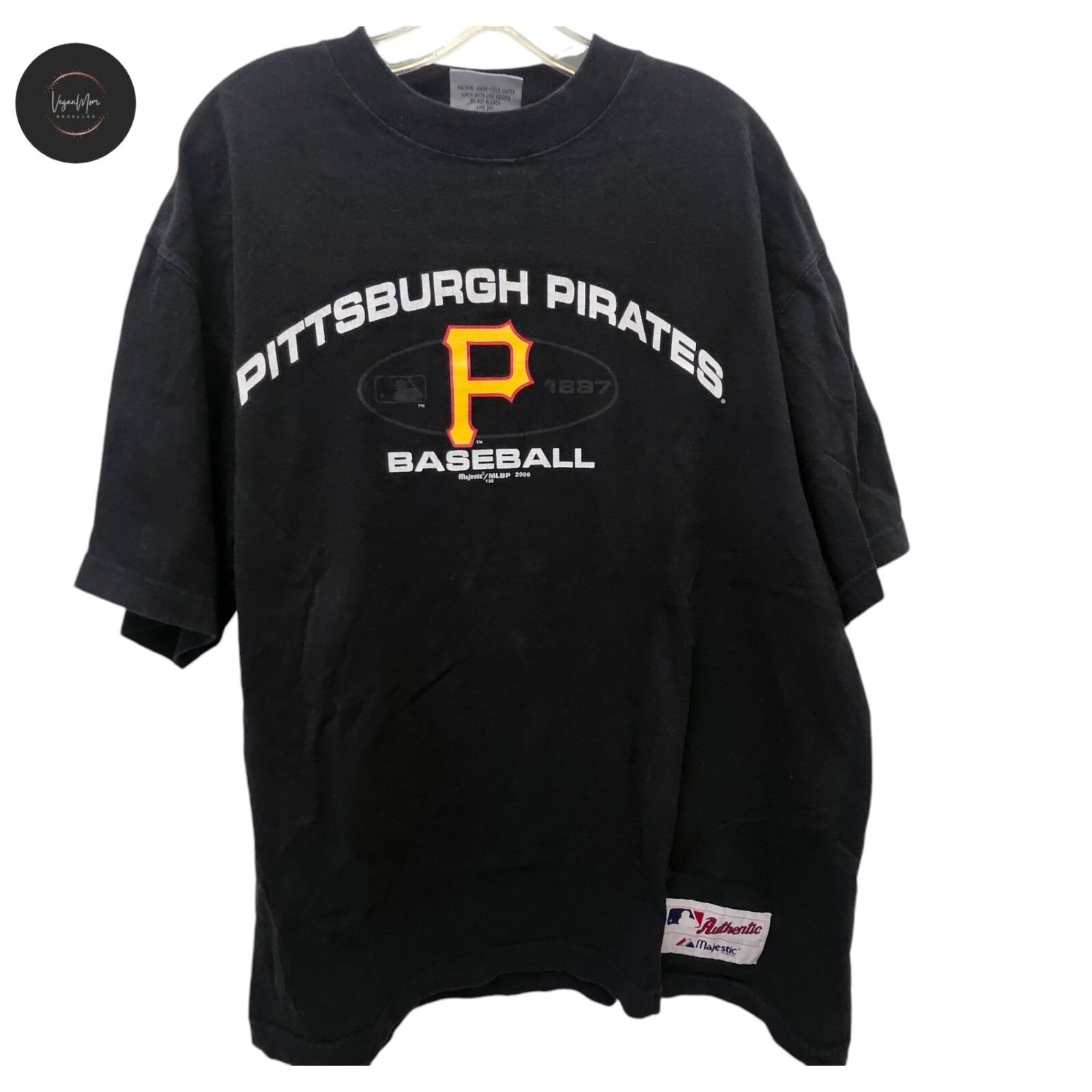 Pittsburgh Pirates 2000 Majestic T-Shirt Men's Size Large Black Baseball Mlb gallery