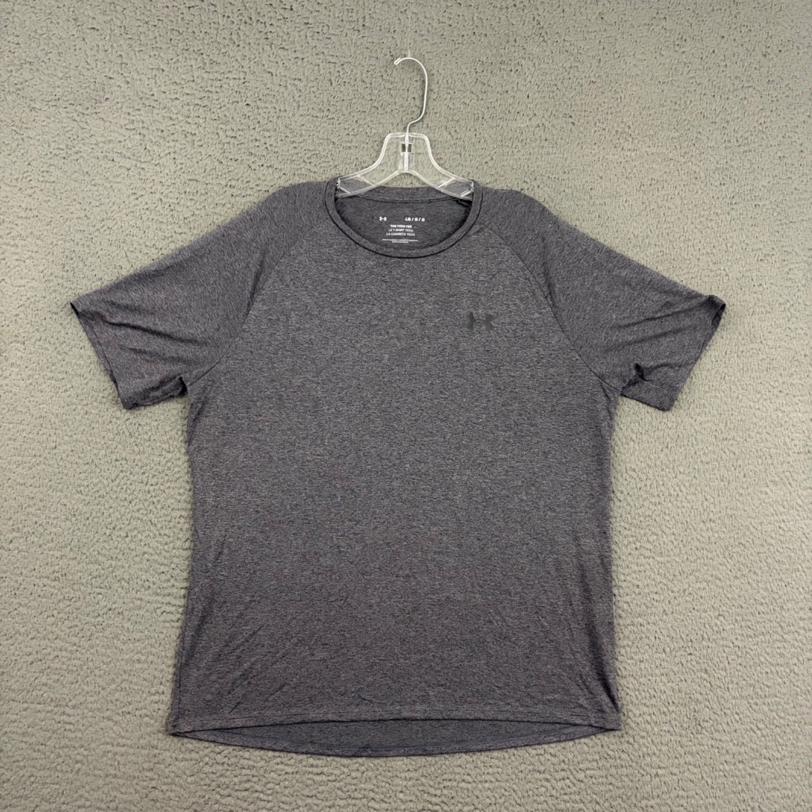 Under Armour Tech Tee T-Shirt Mens Large Gray Activewear Workout Gym Sports Dad gallery
