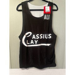 Muhammad Ali Small Cassius Clay Reversible Mesh Tank Bioworld Black White Jersey