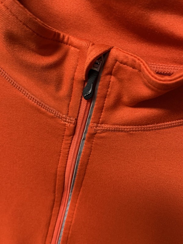 Saucony Men's Orange 1/4 Zip Pullover Mock Neck Long Sleeve Large gallery