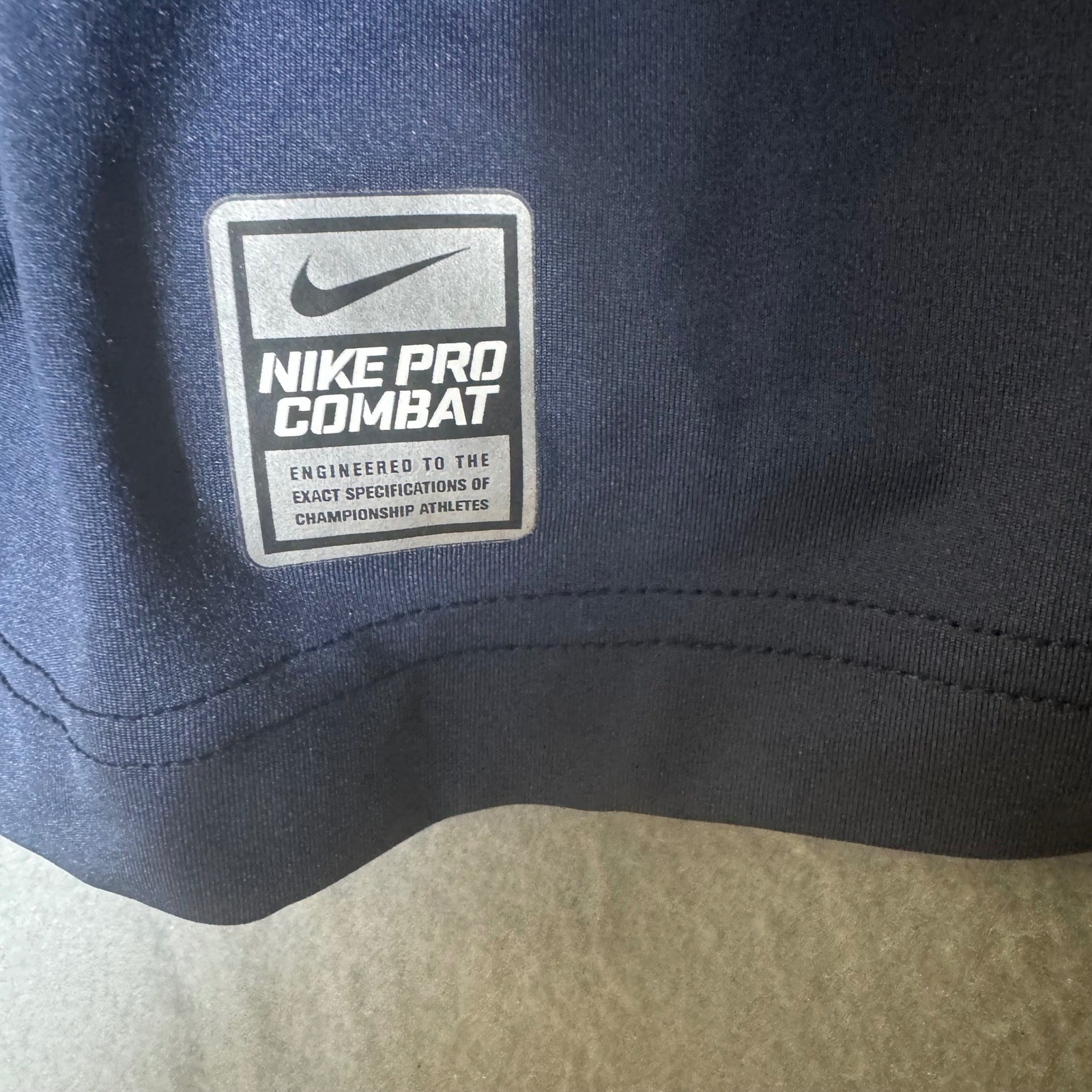 Nike Pro Combat Air Force AF Prep Compression Shirt Mens Large Navy Blue Dri-FIT gallery