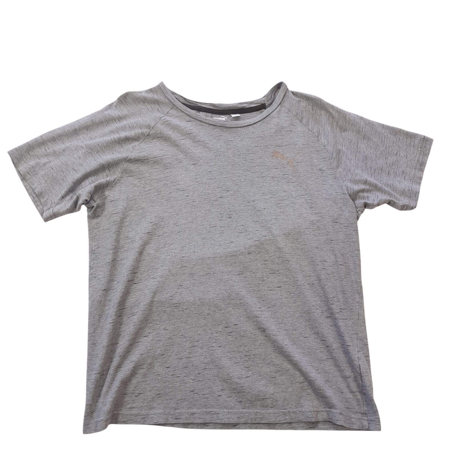 Puma active t-shirt Men M (C40)/gray+black blend/bronze logo/raglan short sleeve gallery