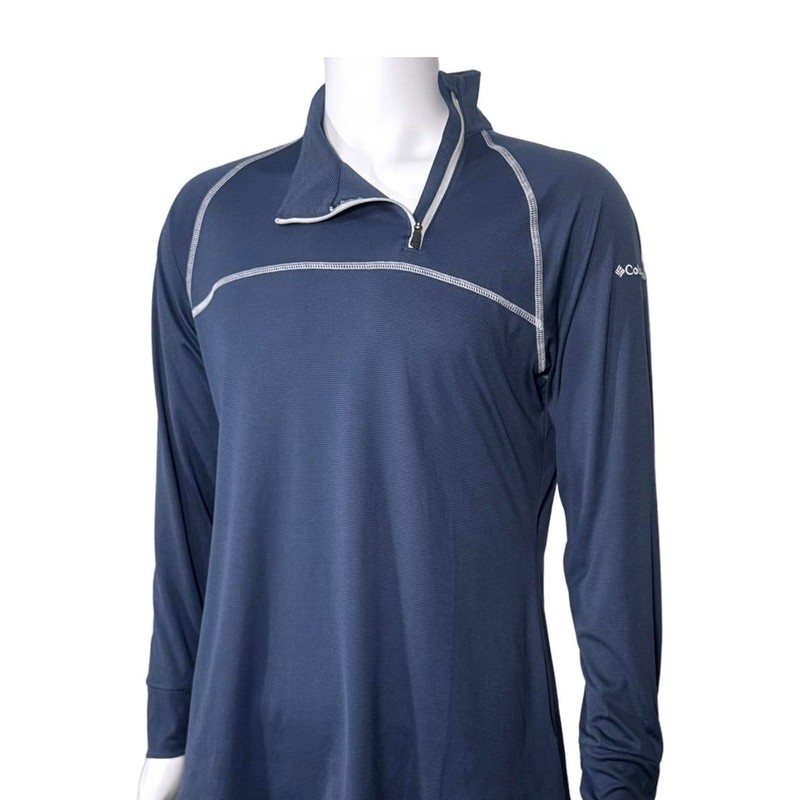 Columbia Golf Mens Long Sleeve Quarter Zip Pullover Shirt Blue XL/TG Outdoor gallery