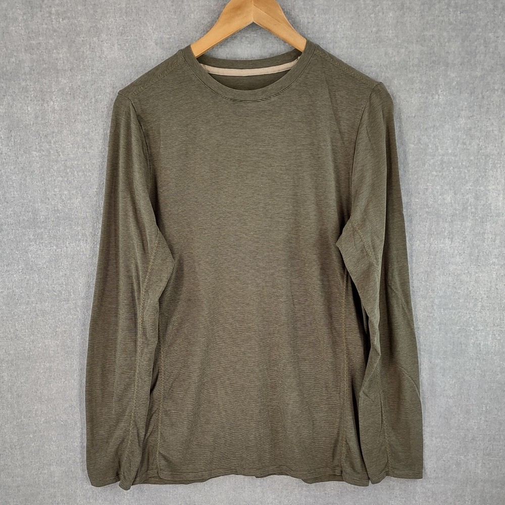 Hylete Shirt Mens Small Quad Blend Stretch Activewear Pullover Long Sleeve Silky