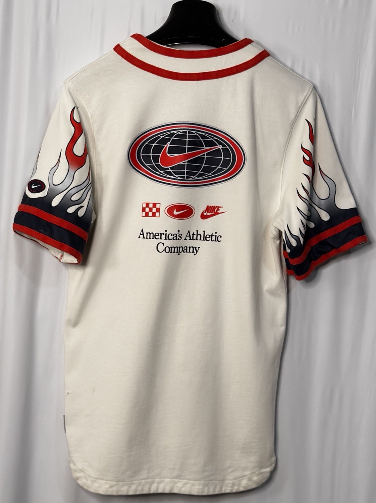 Size Medium - Nike Americana Baseball Jersey DV9642-133 White/Multi gallery