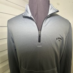 Callaway Opti-Dri Men’s Medium Long Sleeve Quarter Zip Pullover Gray