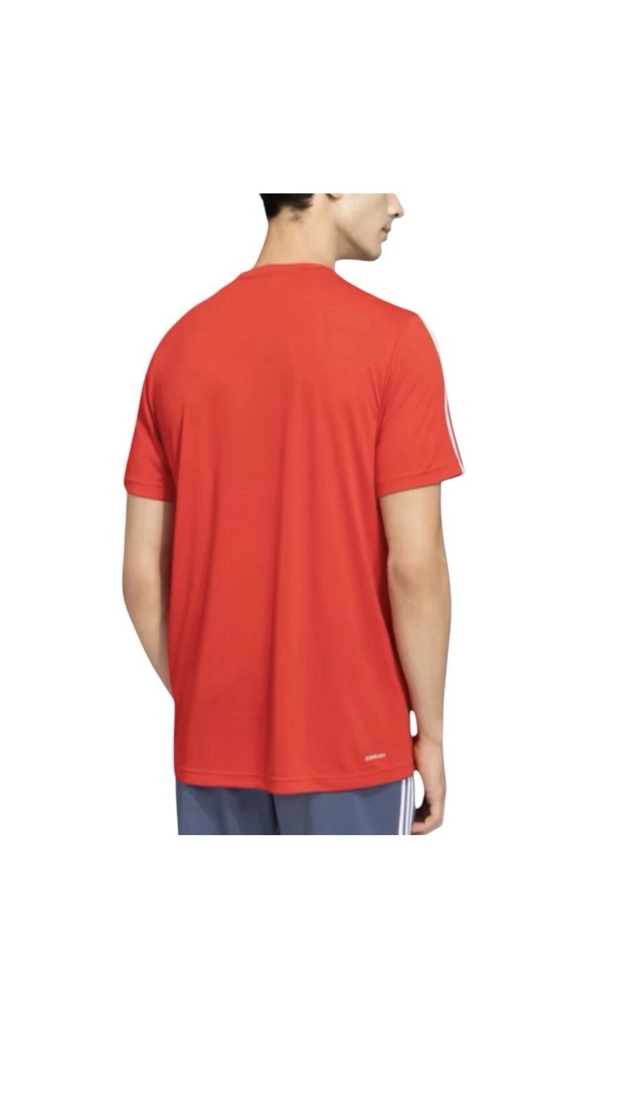 Adidas 3 Stripes Heather Red Tee and White Aeroready T-Shirt - Size XL gallery