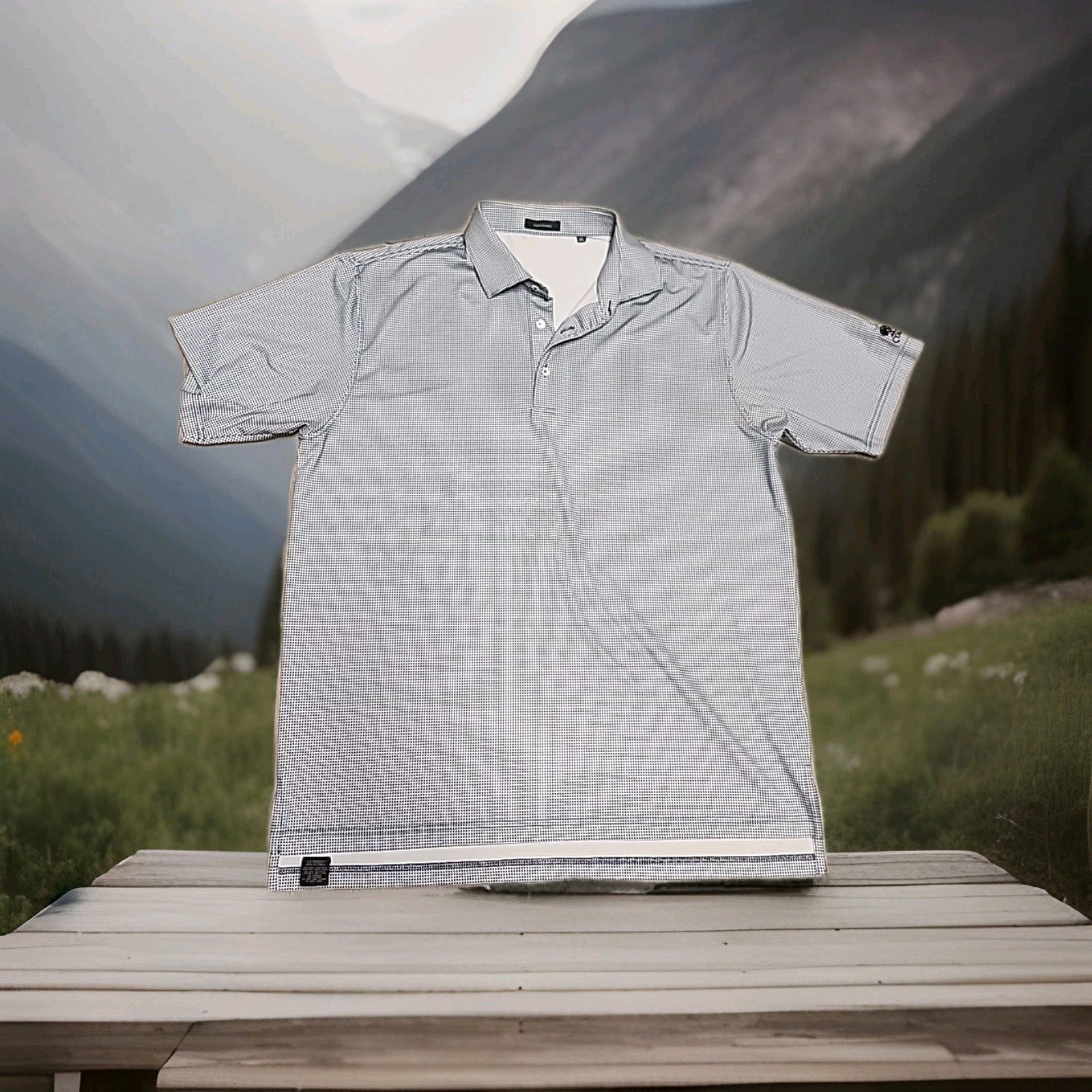 Colonial Logo Blue Dot Golf Lightweight Turtleson Polo Shirt Mens XL gallery