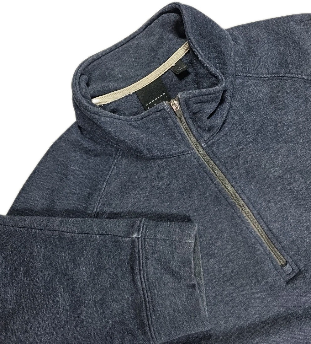 Dunning Golf Mens Size L 1/4 Zip Pullover Long Sleeve Sweatshirt BLUE gallery