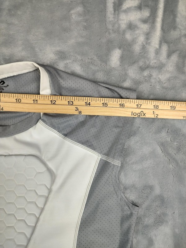 McDavid HEX Tank Shirt Mens Large Gray White Padded Compression Top Sleeveless gallery