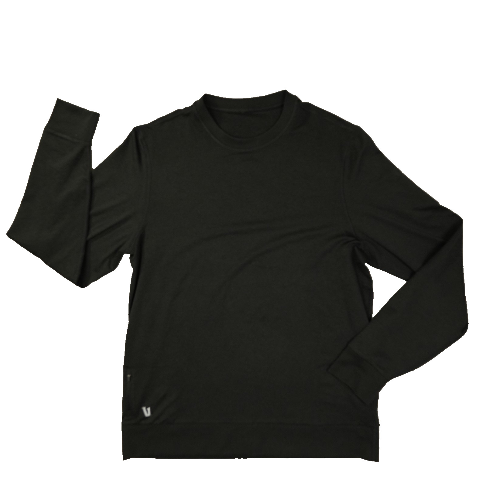 Vuori Ponto Performance Crew Mens Large Black Long Sleeve Gym Run Yoga Soft V224 gallery