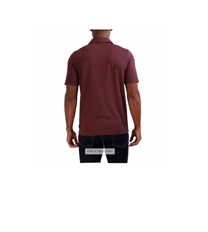 GERRY Mens Stretch Moisture Wicking Golf Polo Shirt Burgundy-Wine size MEDIUM gallery