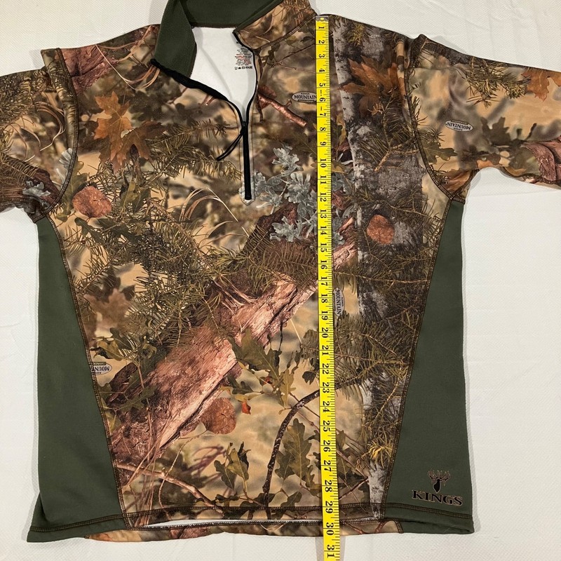 King’s Camo Men’s Pullover 1/4 Zip Mountain Shadow Size XL gallery