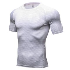 Mens Short Sleeve T-Shirt Gym Compression Fitness Base Layer Tops Muscle Tee