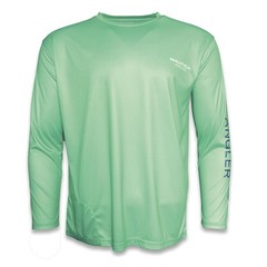 Nautica Angler Green Poly Men’s Performance Long Sleeve Shirt UPF 50+ Size 2XL