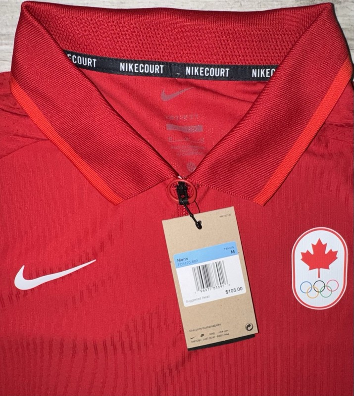 Nike Court Team Canada 1/4 Zip Dri-FIT Tennis Polo Men’s Size MEDIUM gallery
