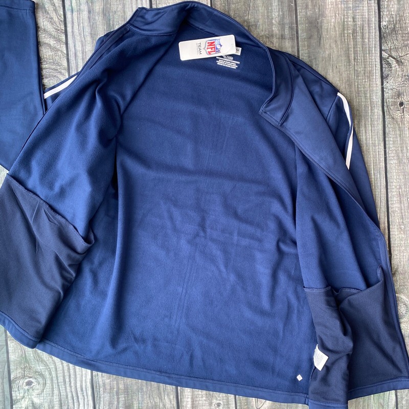 NWT Chicago Bears Mens XL Full Zip Up Sweatshirt Coat Jacket Blue Football gallery