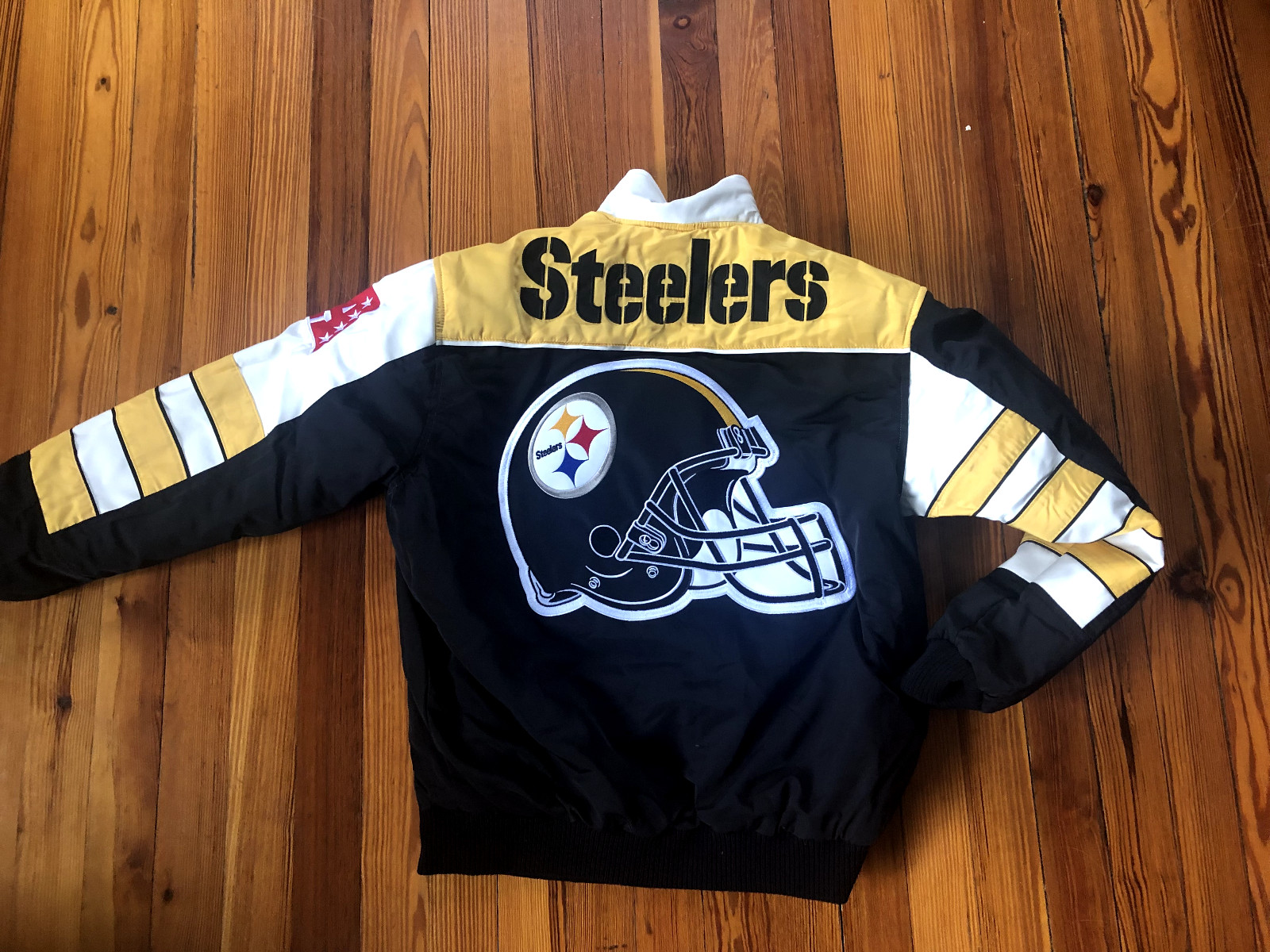 PITTSBURGH STEELERS REVERSIBLE HELMET JACKET MENS-SIZES MED, LG, XL, 2XL & 3XL gallery
