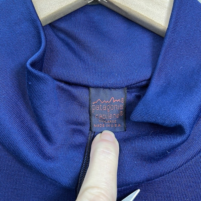 Vintage Patagonia Capilene Top Mens XXL Blue Half Zip Pullover USA Base Layer gallery